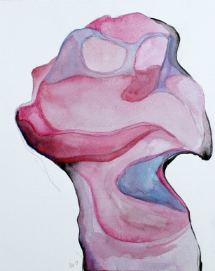 'Fracture #1' 2013 watercolour on paper approx. 27 x 37 cm
